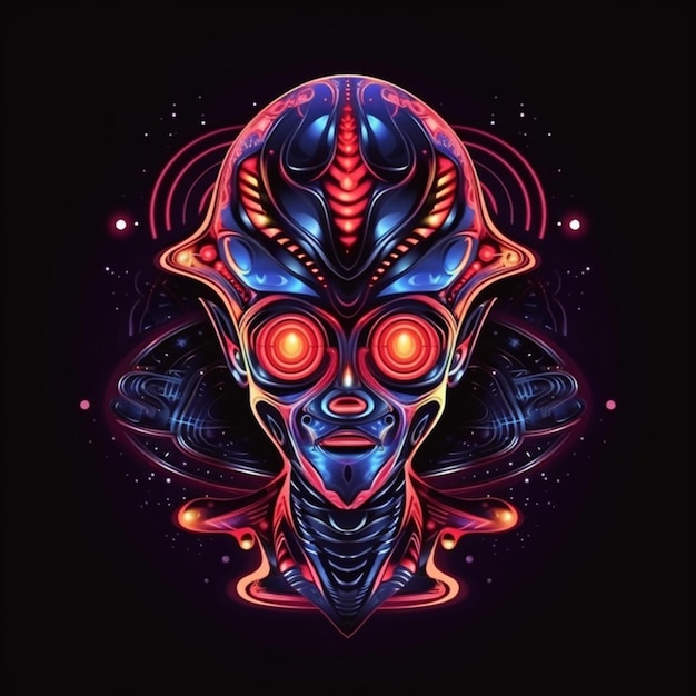 portrait of alien illustration design