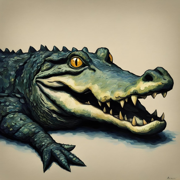 Portrait of a aligator