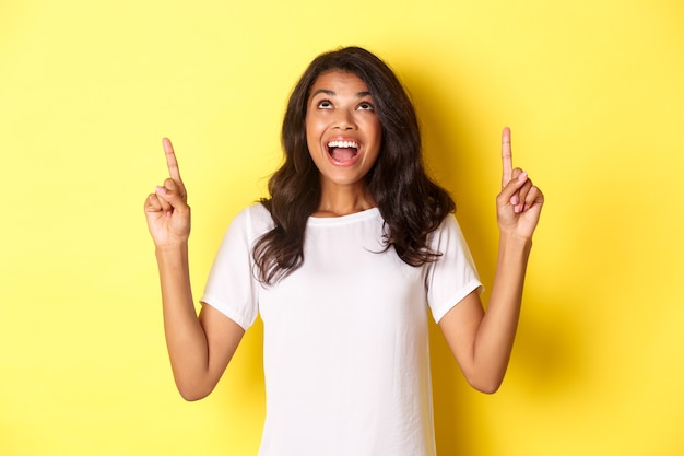 Portrait of amazed, happy girl