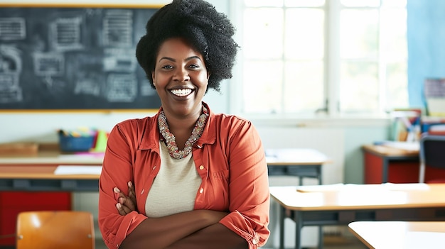 Portrait of an America African teacher