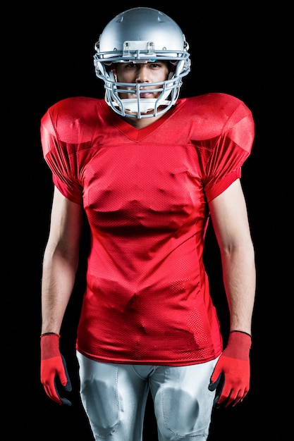 Portrait of American football player