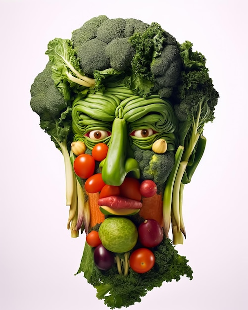 Portrait art of Vegetables like human face