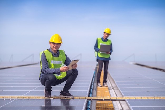 Portrait of Asian man engineer construction concept Asian man engineer in construction site Worker in building construction site worker helmet confident copy spec worker in safety suit at work