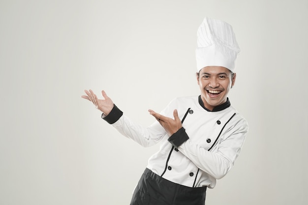 Portrait of asian Smiling chef