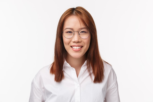 Portrait of asian woman in white shirt