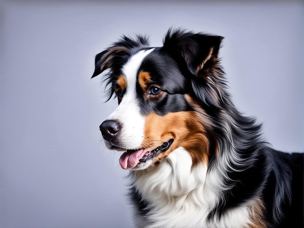 Portrait of the Australian shepherd dog