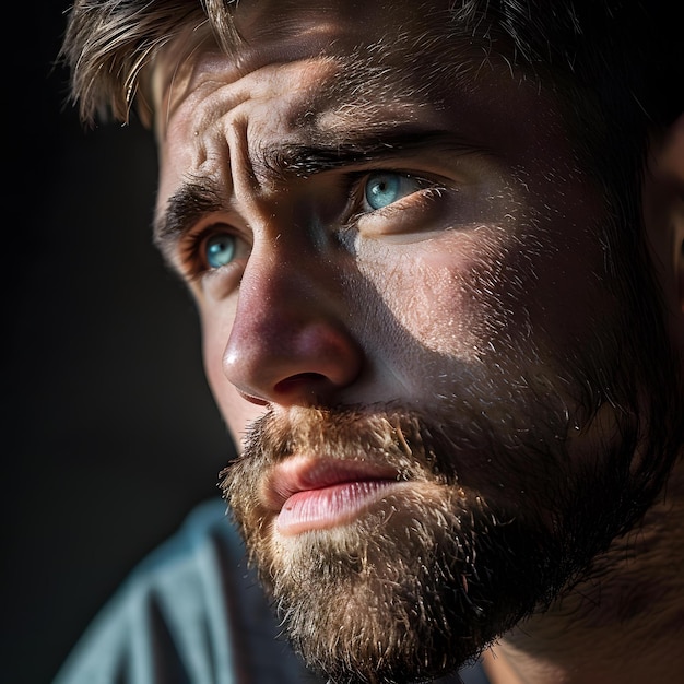 Portrait of a Bearded Man with Blue Eyes