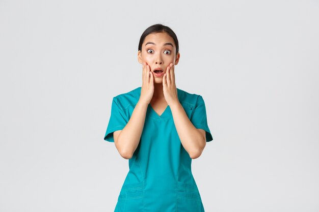 Portrait of a beautiful Asian nurse posing