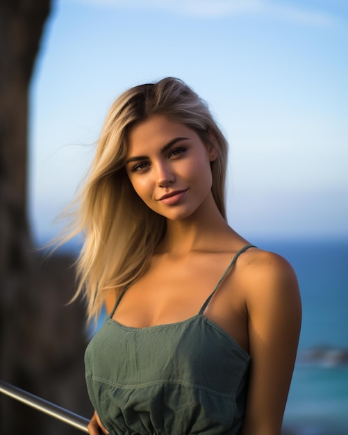 Portrait of Beautiful Blonde Woman