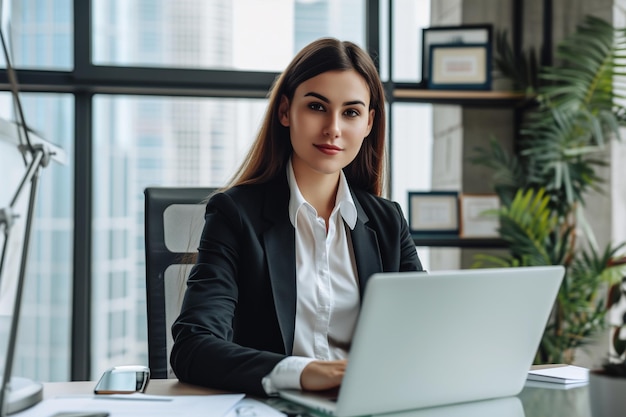 Portrait of a beautiful business woman in the office