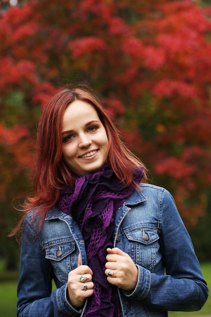 Portrait of beautiful charming smiling woman