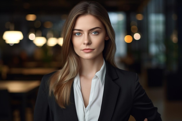 Portrait of beautiful and confident business woman