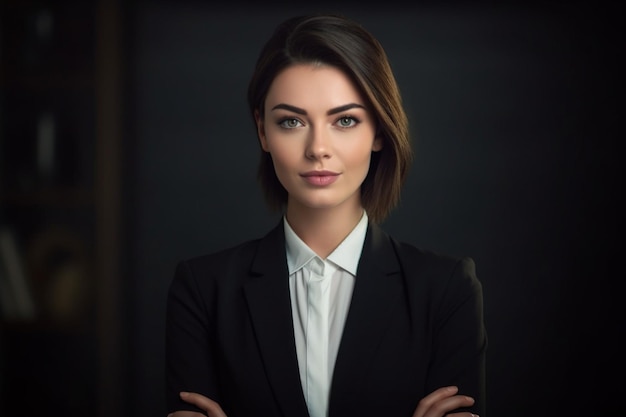 Portrait of beautiful and confident business woman