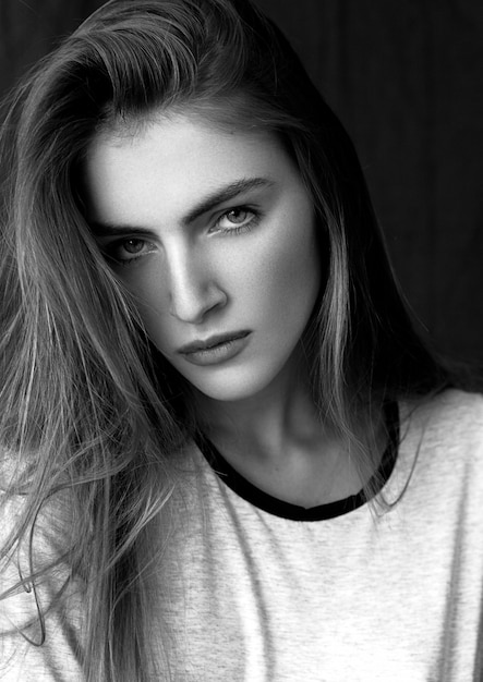 Portrait of beautiful fashion model 