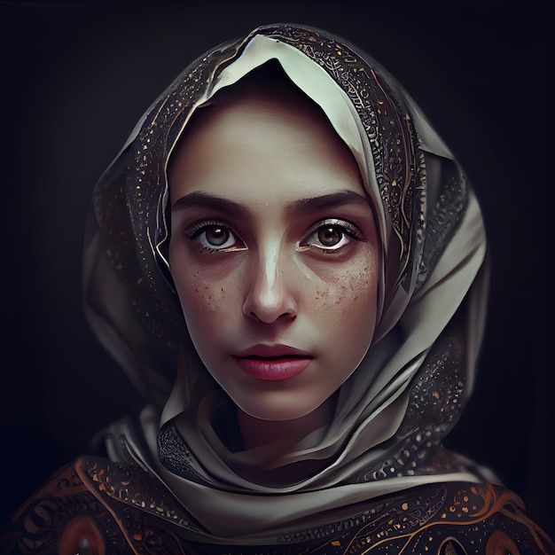 Portrait of a beautiful girl in a medieval costume Fantasy