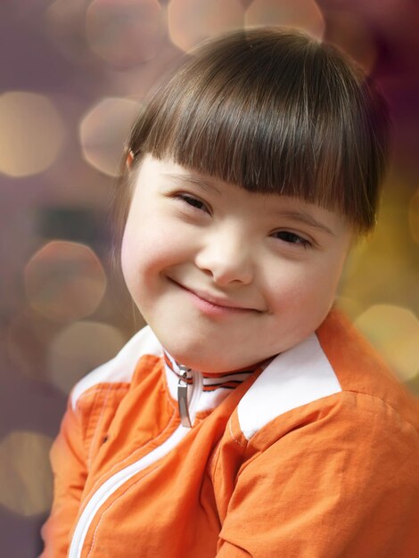 Portrait of beautiful happy girl.