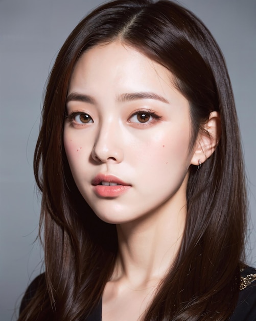 Portrait of beautiful korean women with studio background