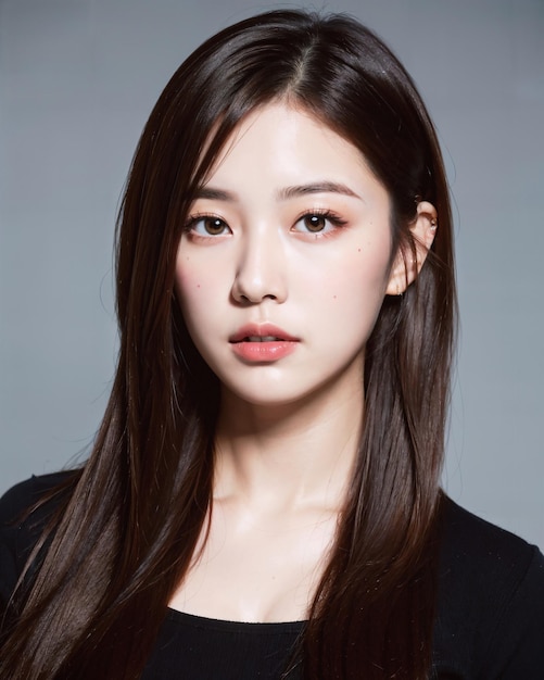 Portrait of beautiful korean women with studio background