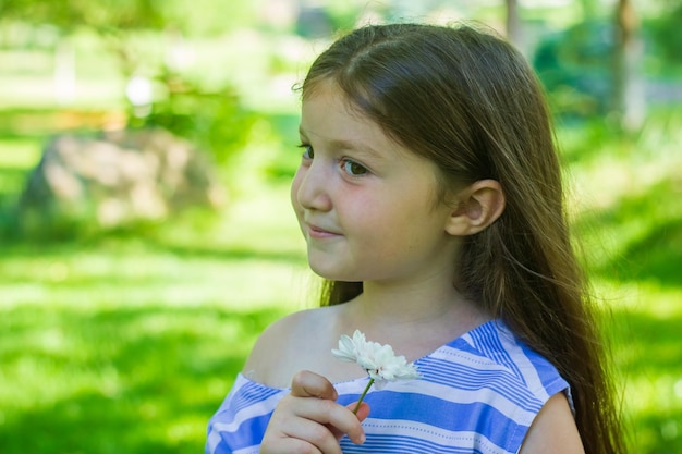 portrait of a beautiful little girl portrait of a pretty girl pretty little girl in the park