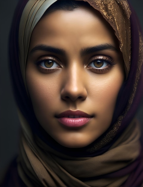 Portrait of a beautiful muslim woman