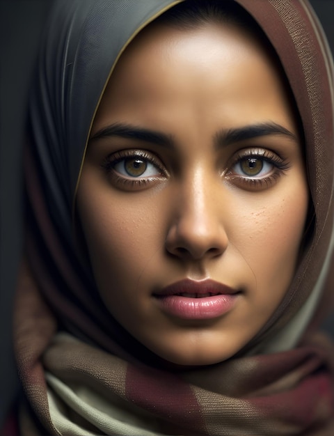 Portrait of a beautiful muslim woman