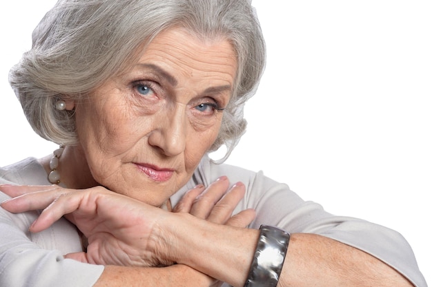 Portrait of a beautiful senior woman posing