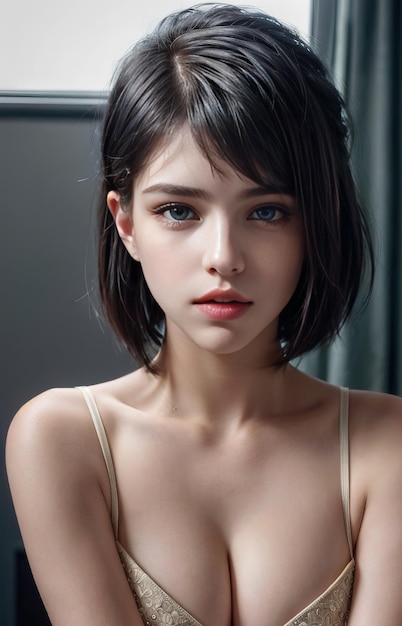 Portrait of a beautiful sexy girl