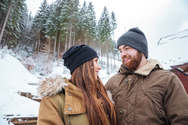 Portrait of beautiful smiling young couple