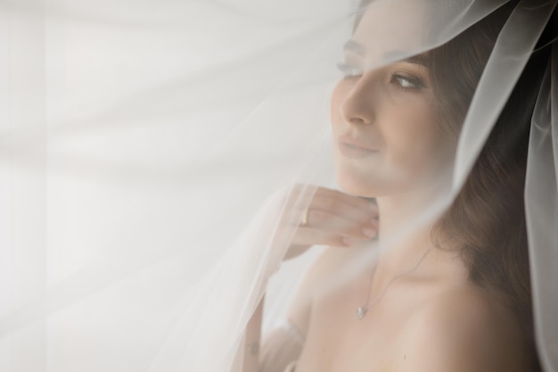 portrait of beautiful woman happy bride portrait