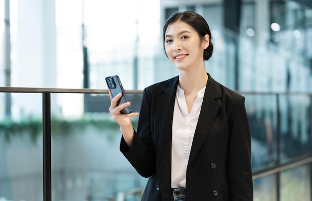 Portrait of a beautiful young Asian businesswoman at the company