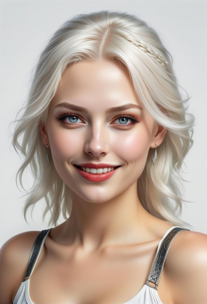 Portrait of a beautiful young blond woman with clean fresh skin