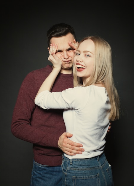 Portrait of a beautiful young couple.