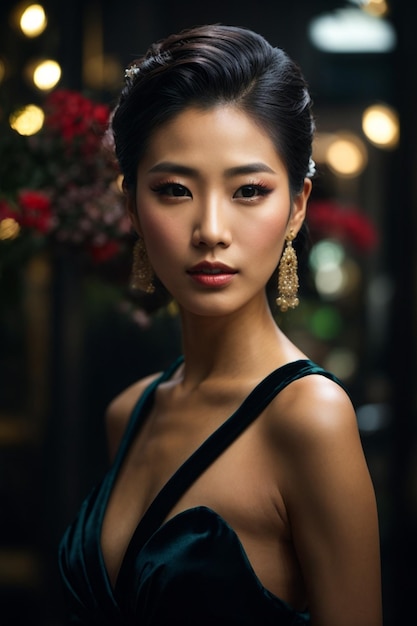 Portrait of Beautiful Young Japanese Woman