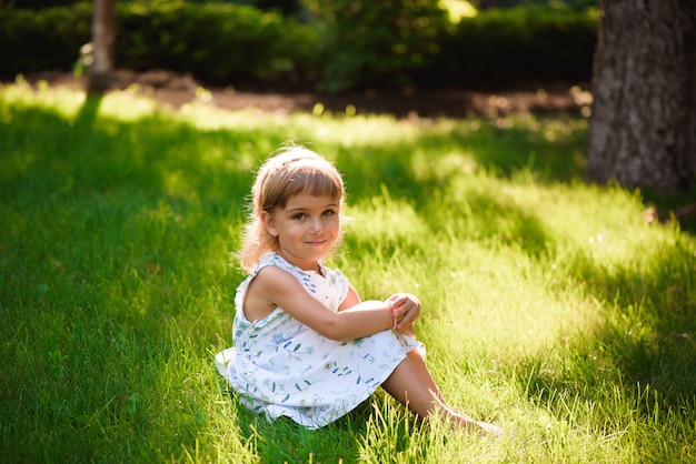 Portrait of a beautiful young little girl