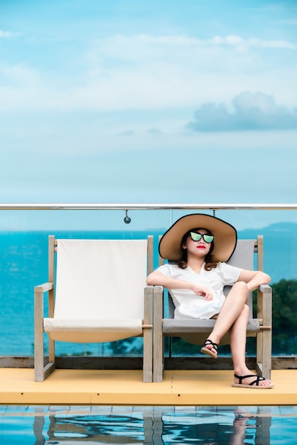 Portrait Of A Beautiful Young Woman On Vacation.