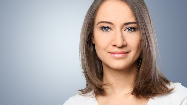 Portrait of beautiful young woman with    make-up