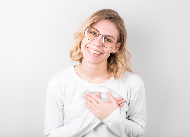 Portrait of a beautiful young woman