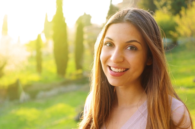 Portrait of a beautiful young woman