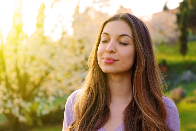 Portrait of a beautiful young woman