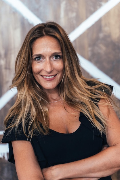 Portrait of a beauty hairdresser smiling at camera