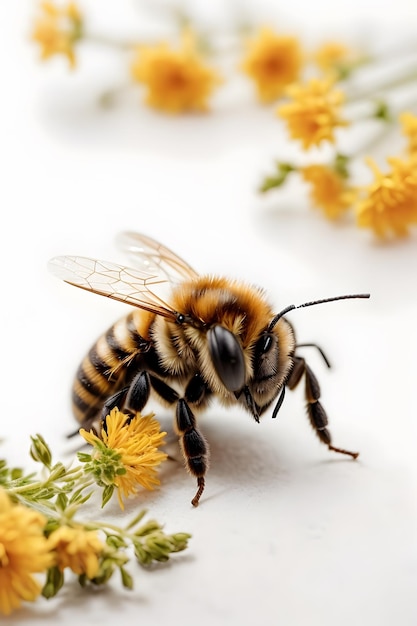 A portrait of a bee