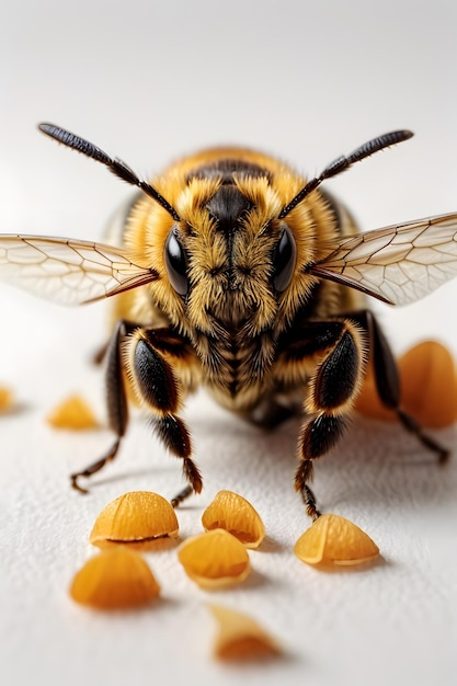 A portrait of a bee