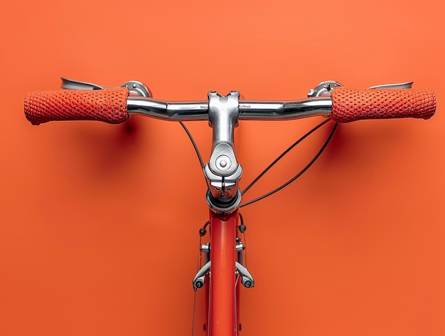 Photo portrait of a bicycle handlebar grip isolated