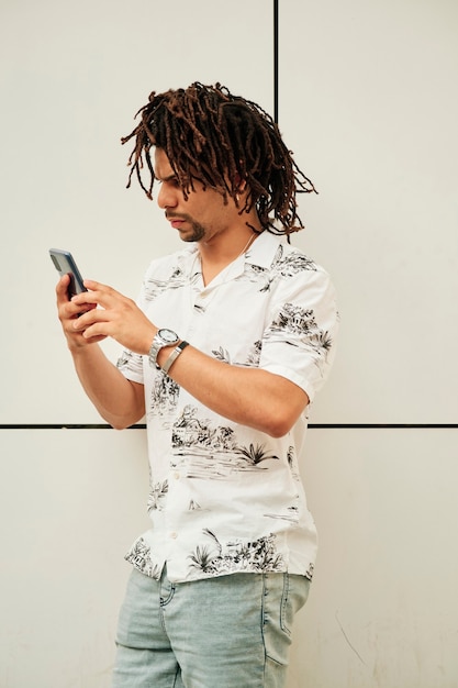 Portrait of a black man with Dreadlocks  concept lifestyle