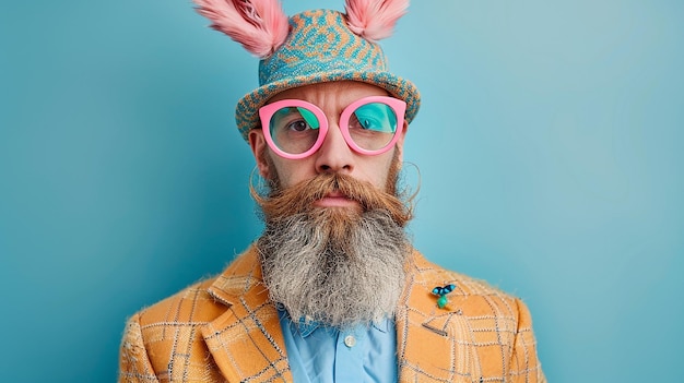 Portrait of a Bloke Dressed Up for Easter Sunday