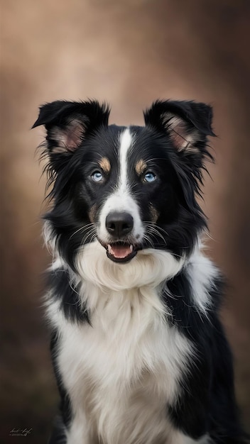 Portrait of border collie dog