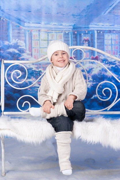 Portrait of a boy celebrating christmas