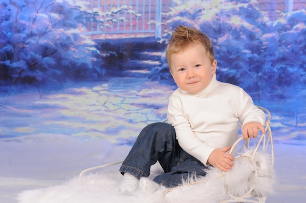 Portrait of a boy celebrating christmas