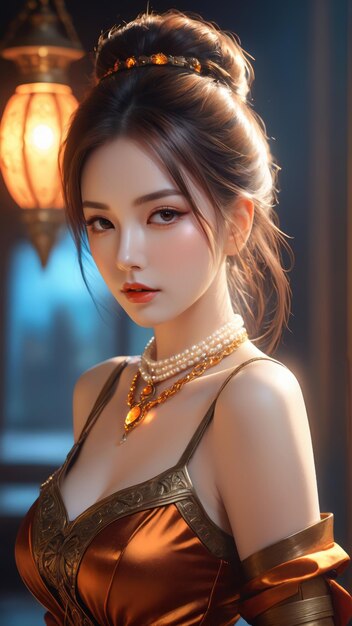 Portrait Of Breathtakingly Gorgeous Exotic Beautiful Woman