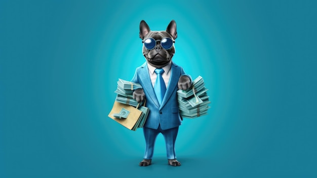 Portrait of a business shark in an official business suit